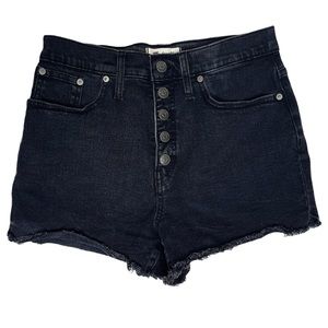 Madewell Cut Off Raw Hem High Waisted Shorts 28